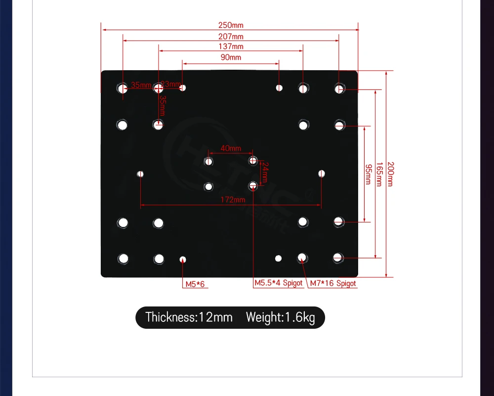 HLTNC 1 PCS Module Sliding Table CNC Aluminum Plate for DSG16H and SBR16UU OR Suitable for HGH20CA or 30160 Aluminum Profile