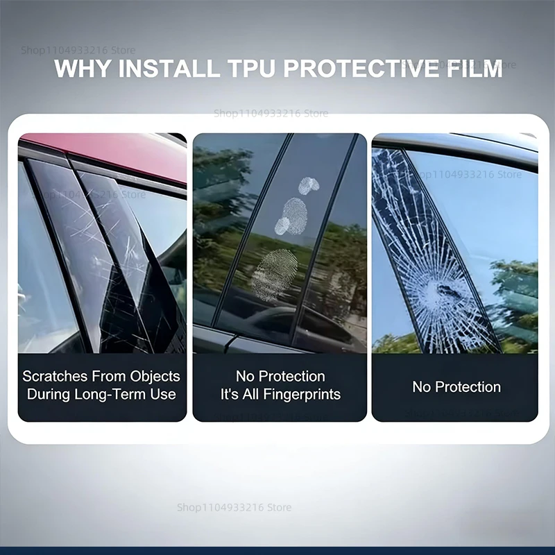 TPU Transparent Protection Film For Alpine A290 2024-2025 Car Exterior A/B/C Window Pillar Anti Scratch Accessory