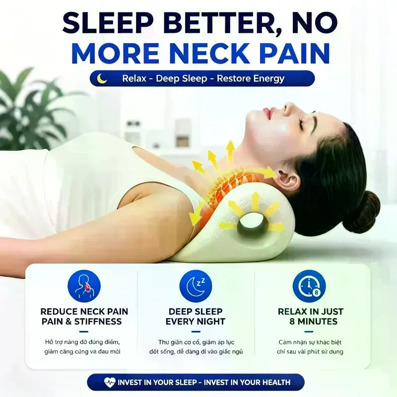 Ergonomic Neck And Shoulder Massage Pillow For Home Use Helps Stretch Cervical Vertebrae Relax - view 2