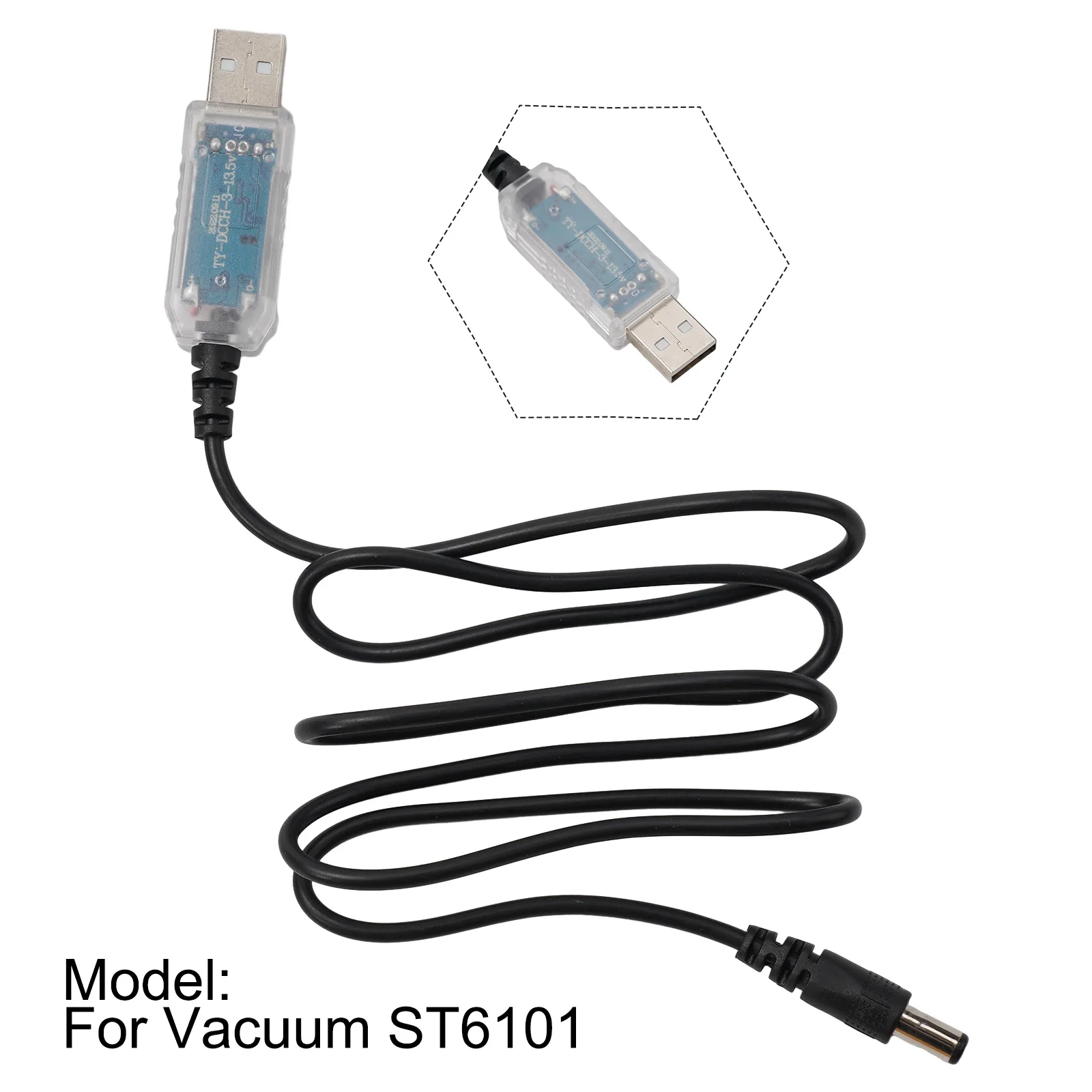 Charging Cable Vacuum Cleaner Parts Black Good Connectivity High Adaptability Household For Vacuum ST6101 6101 Brand New