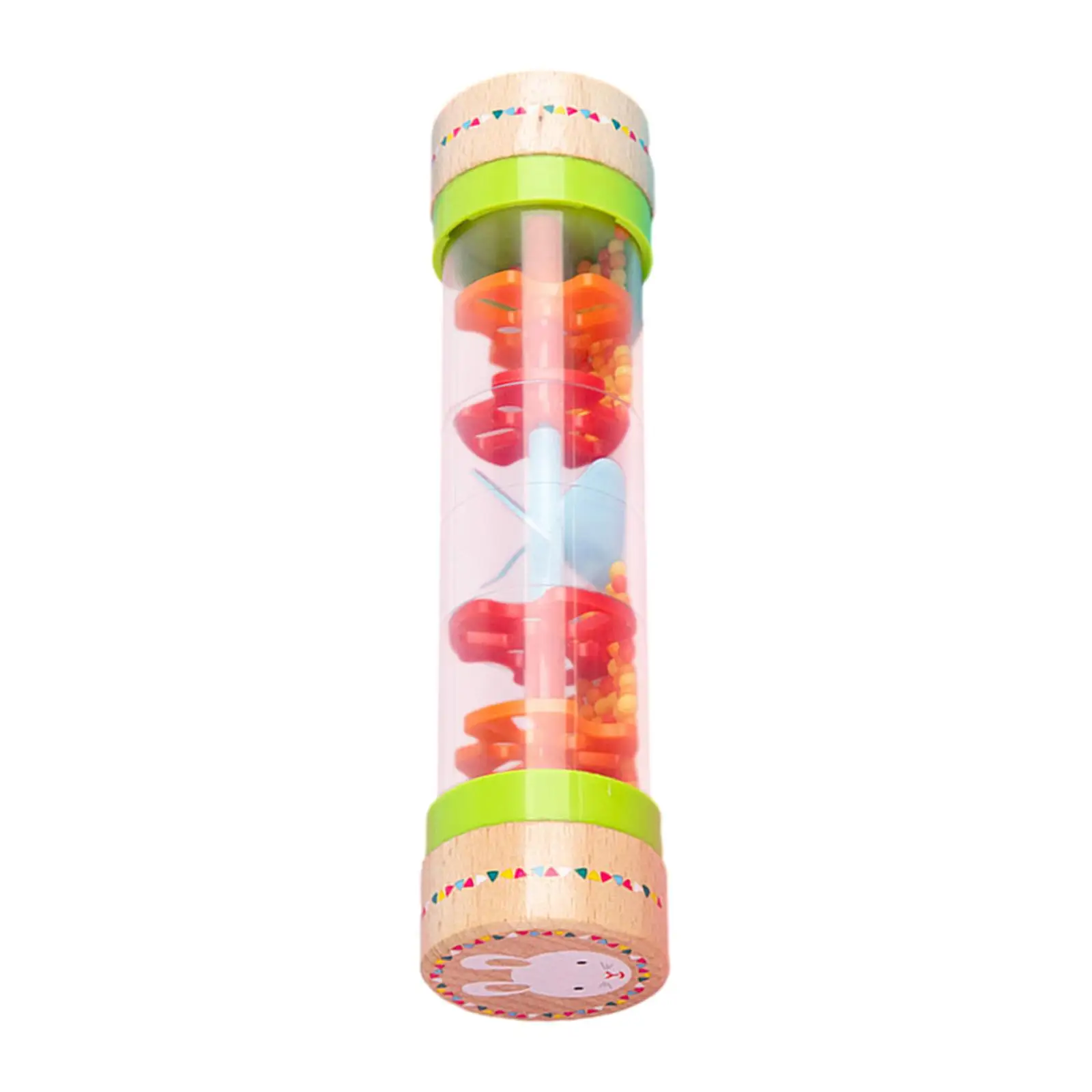 7.7inch Rainstick Rattle Tube Rainmaker Toy Developmental Baby Rattle Shaker Musical Instrument for Kids Children Plane Toy