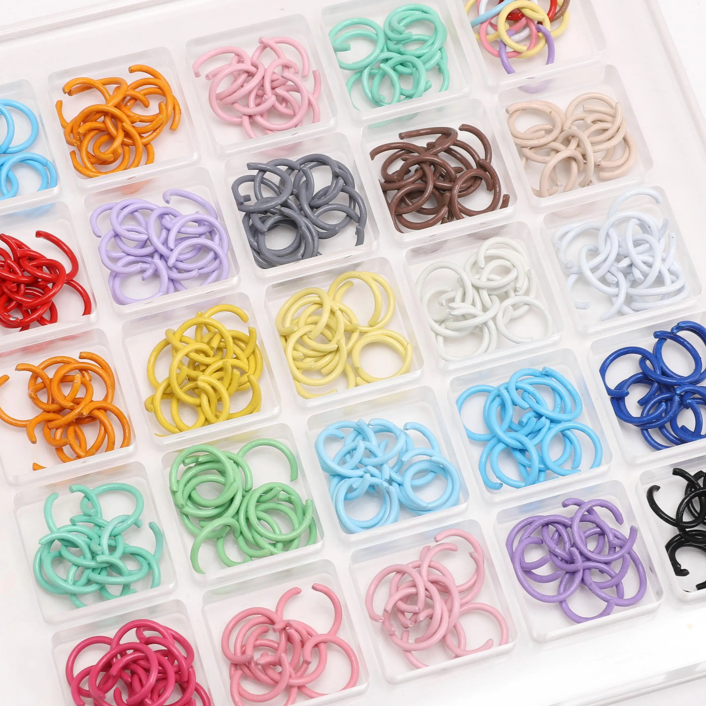 50Pcs 10mm Metal Open Jump Rings Single Loops Connectors for DIY Jewelry Making Bracelet Necklace Earring Accessories Supplies