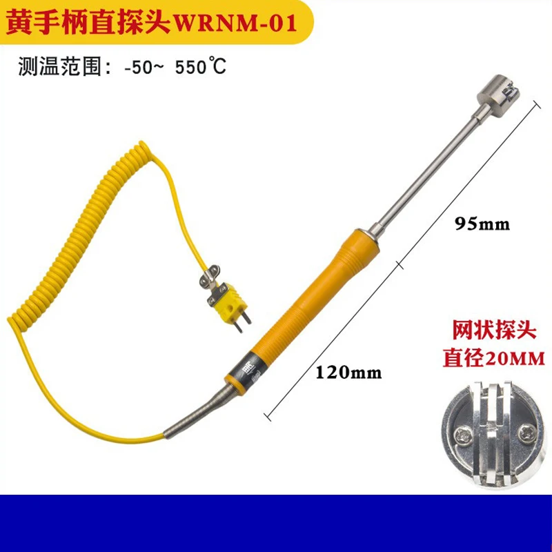 � K-Typ Handheld-Oberflächen-Thermoelement-Sonde Hochtemperatur-Thermoelement-Temperatursensor Thermoelement WRNM-020 WRNM-038 WRNM-39 – Detail 9