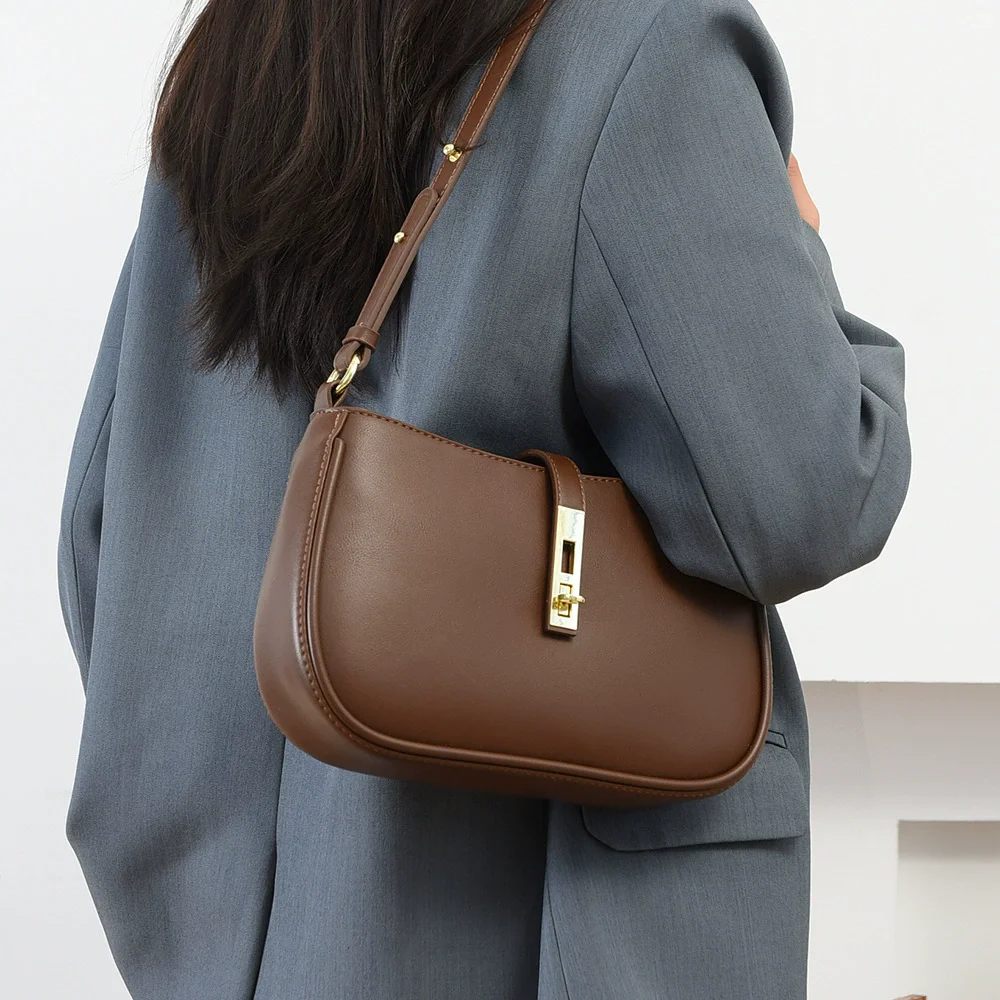 

Модная мягкая сумка из искусственной кожи под мышками, высококачественная сумка на молнии с застежкой подмышками, женские модные однотонные дорожные сумки