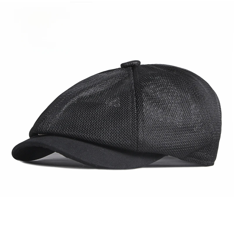 

Fashion Hollowed-out Mesh Octagonal Cap Baby Boy and Girl Summer British Retro Breathable Peaked Cap Beret