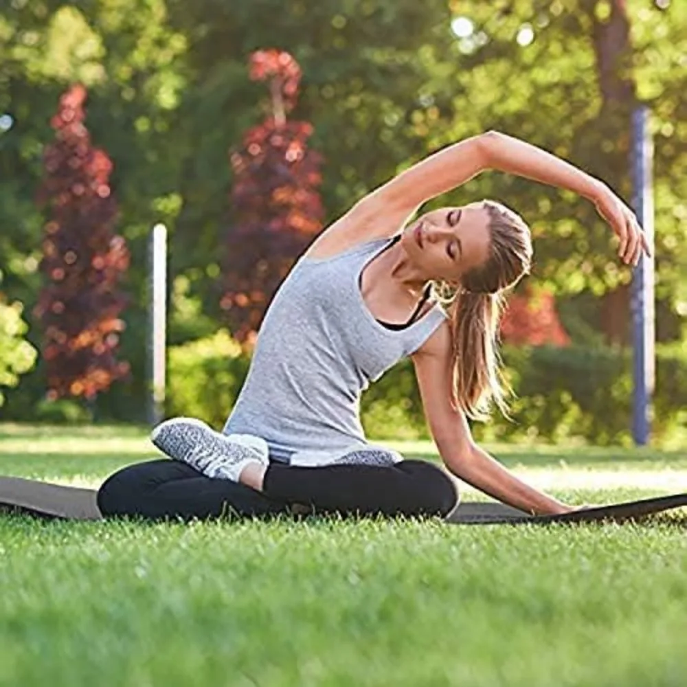 سجادة يوجا سميكة للغاية مقاس 1 بوصة غير قابلة للانزلاق - سجادة تمرين كبيرة مقاس 70 × 23 بوصة للتدريبات المنزلية والبيلاتس