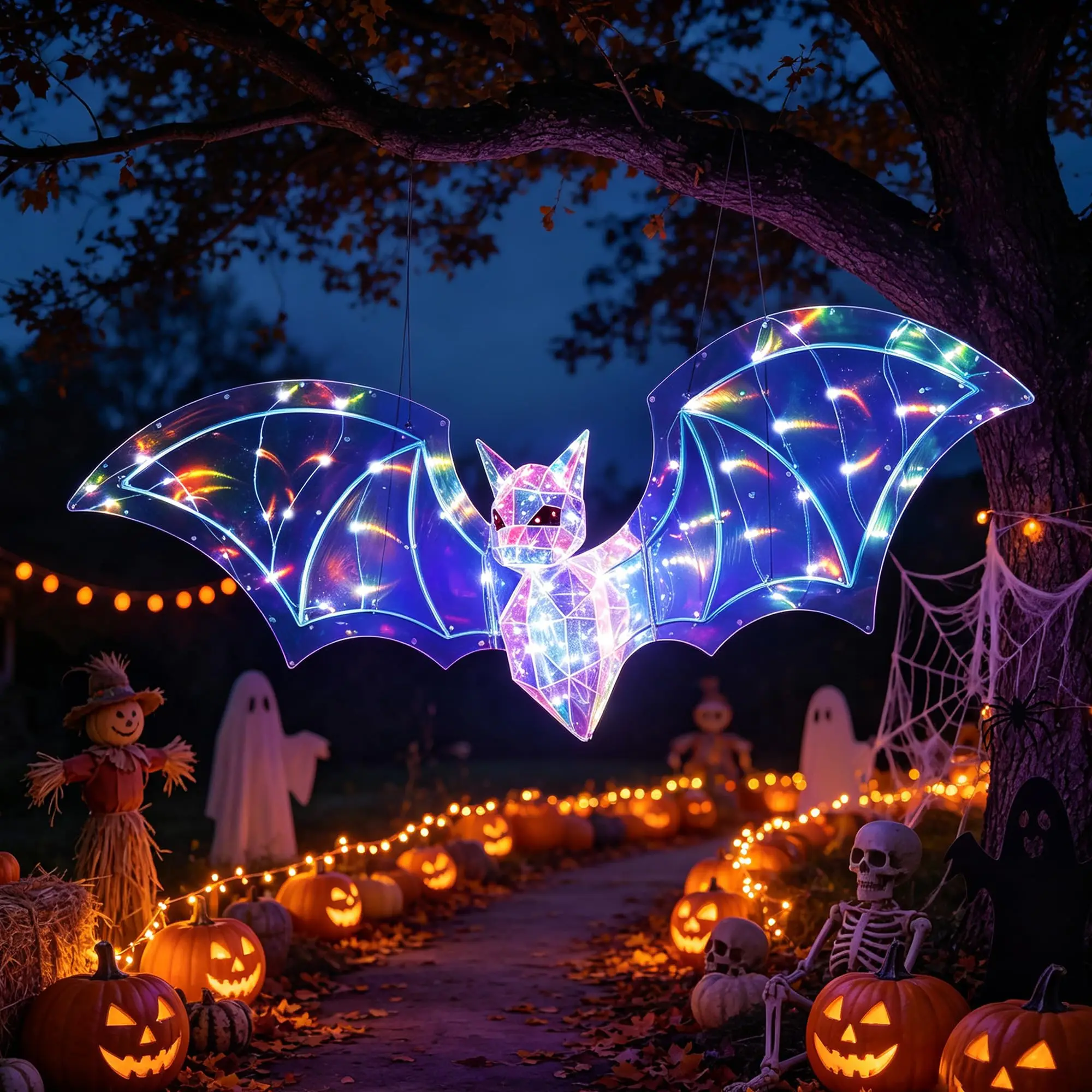 Giant Bat Outdoor Halloween Decorations,46