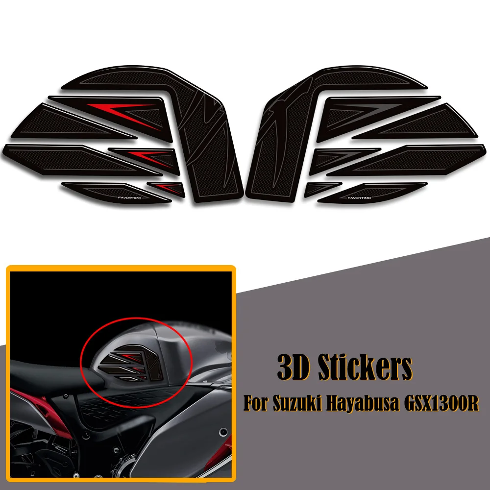 For Suzuki Hayabusa GSX1300R GSXR 1300 GSX 1300R Tank Pad Side Grips Gas Fuel Oil Kit Knee Stickers Decals 2022 2023 2024 2025