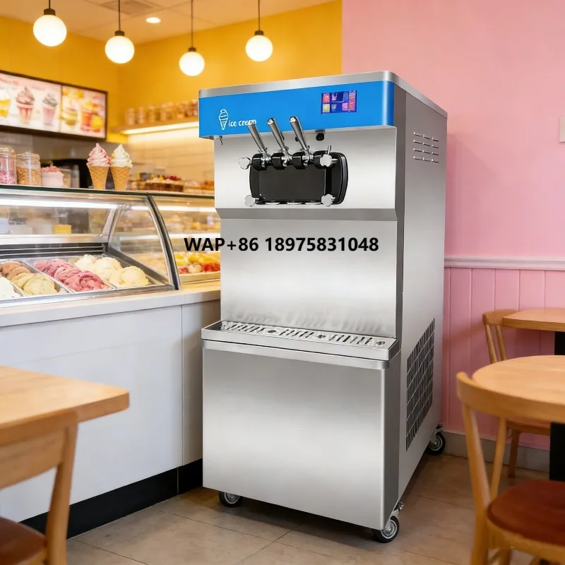 

Commercial desktop ice cream machine for making crispy cones, small stall cone machine, can make nuts, fruits, corn and other ra