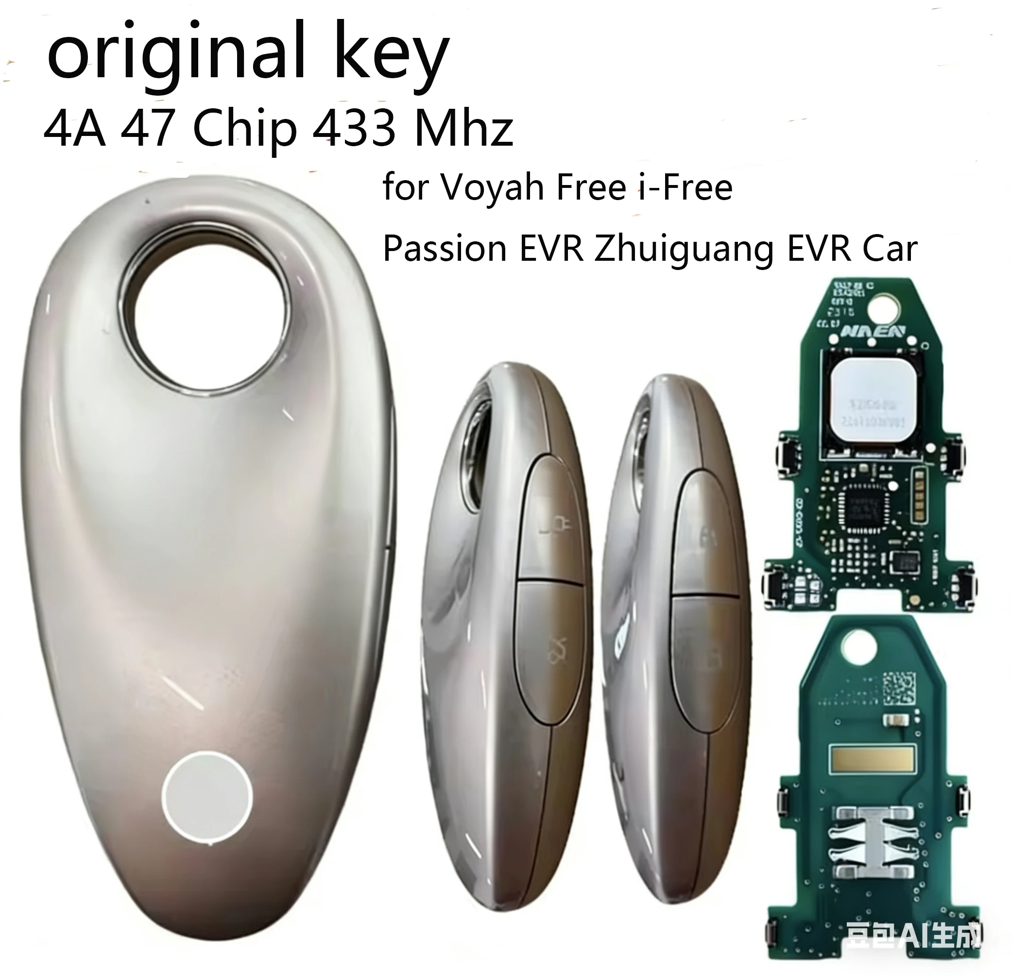 

Новый оригинальный смарт-ключ для Voyah Free i-Free Passion EVR Zhuiguang EVR, бесключевой доступ, чип 4A 47, частота 433 МГц
