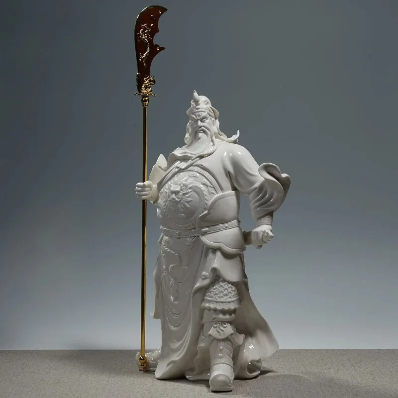 Ceramic Guan Gong statue home for Martial Fortune Buddha statue ornament home collection