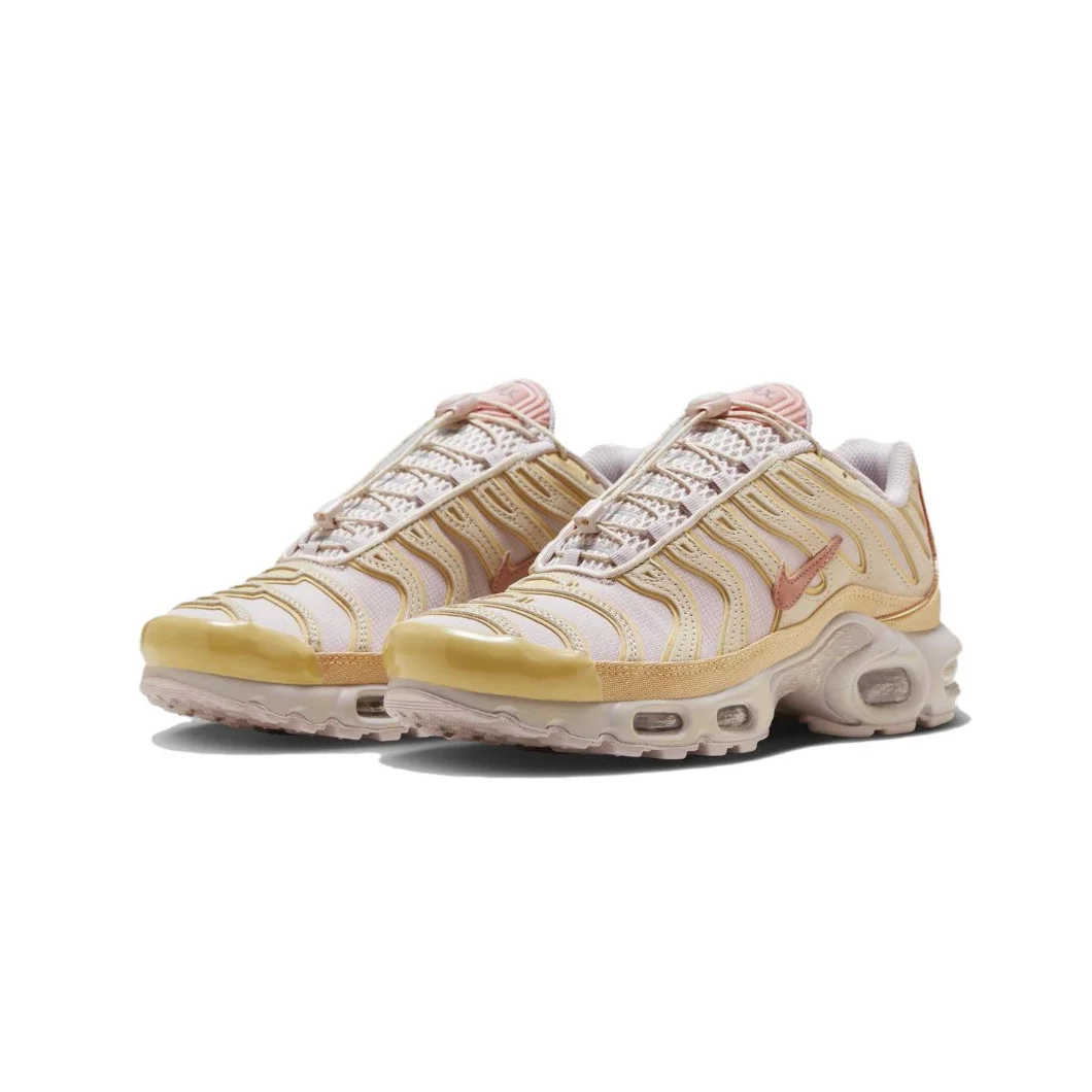 Nike-Baskets Air Max Plus TN pour femmes, chaussures décontractées, confortables, légères, à porter, couleur chair et blanc, nouvelle collection