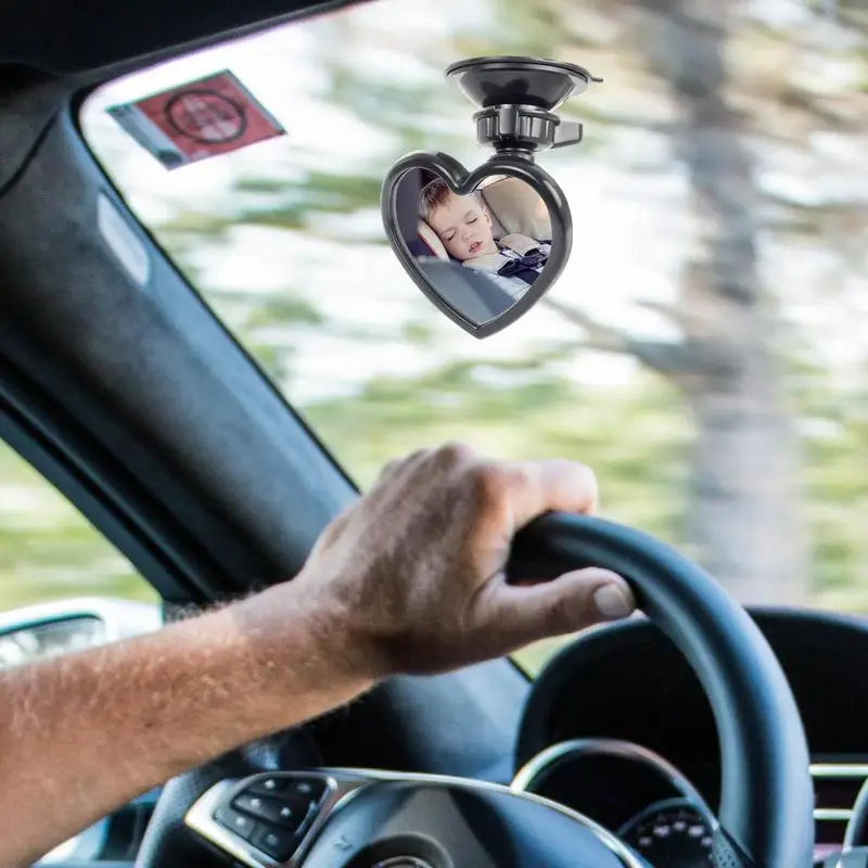 Back Facing Child Seat Mirrow Child Seat Heart-Shaped Rearview Mirrow Safely Monitor Child In Rear Facing Car Seat For Cars Auto