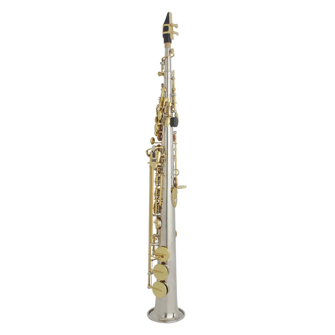 High-Pitched Straight Bb Saxophone, Brass Professional Instrument, Beginner to Advanced, Exam-Grade Performance Quality