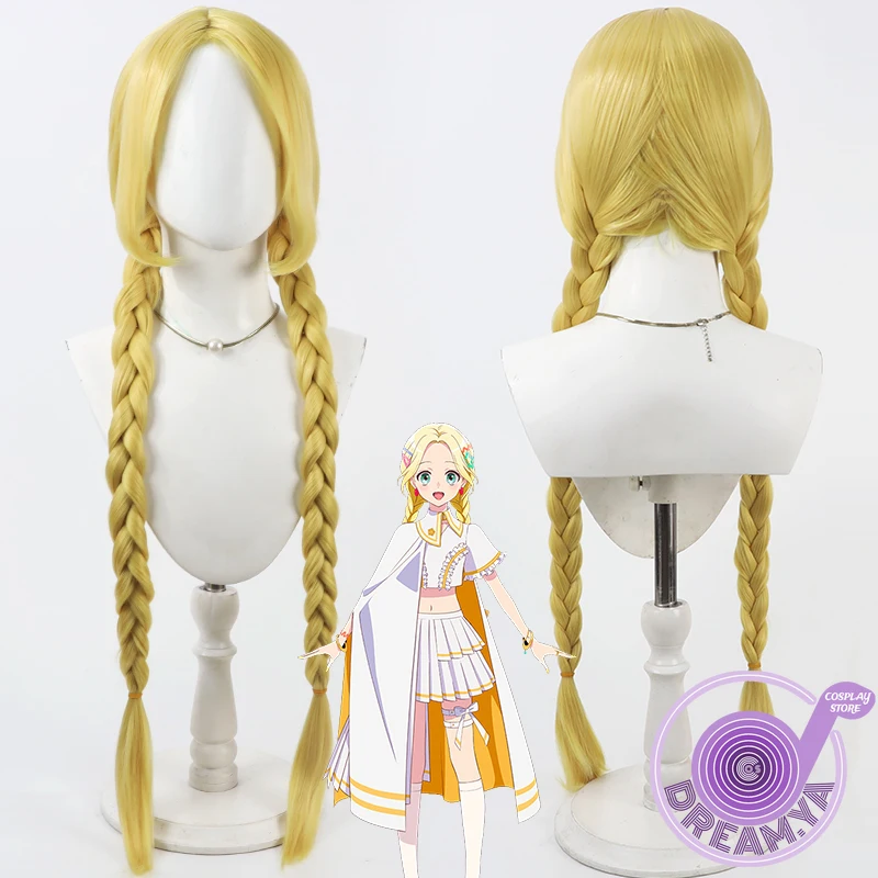Парик для косплея Choco Mitsumata Maebashi Witches, желтый, длина 80 см, термостойкие синтетические волосы, Хэллоуин, карнавал, вечеринка + шапочка для парика Парик для косплея Choco Mitsumata Maebashi Witches, желтый, длина 80 см, термостойкие синтетические волосы, Хэллоуин, карнавал, вечеринка + шапочка для парика