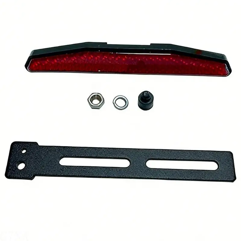 G7NA High Visibility Motorcycle License Plate Frame Aluminum Alloy Bracket And Anti Glares Plastic Panel For Night Riding Safety