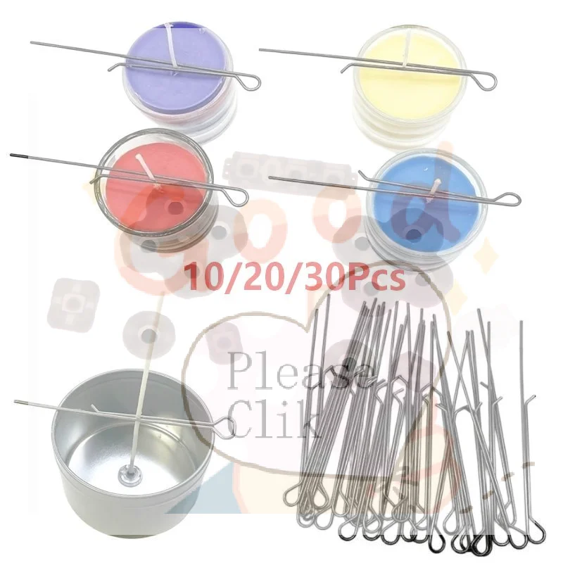 10/20/30Pcs Candle Wick Holder 12cm Metal Wick Fixing Clip High Carbon Steel Wick Support For DIY Scented Candle Making Crafts