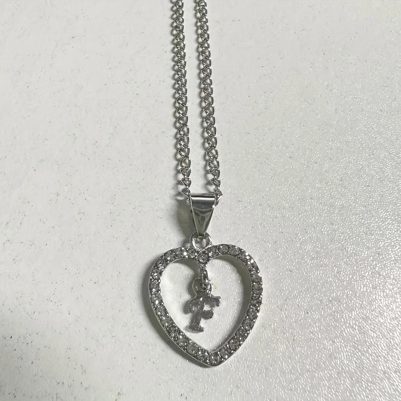Bohemian Style Heart-shaped Letter Pendant Necklace, Wedding Party Gift For Men And Women,Delicate Gift for Men And Women image 6