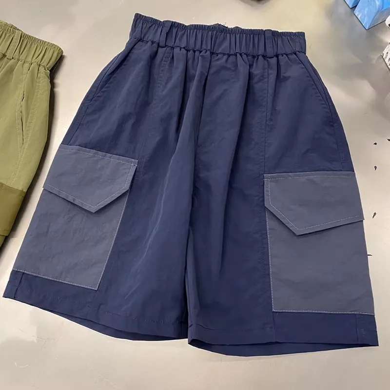 Children's new shorts large children loose sweatpants children's pocket casual cargo shorts boys and girls pants