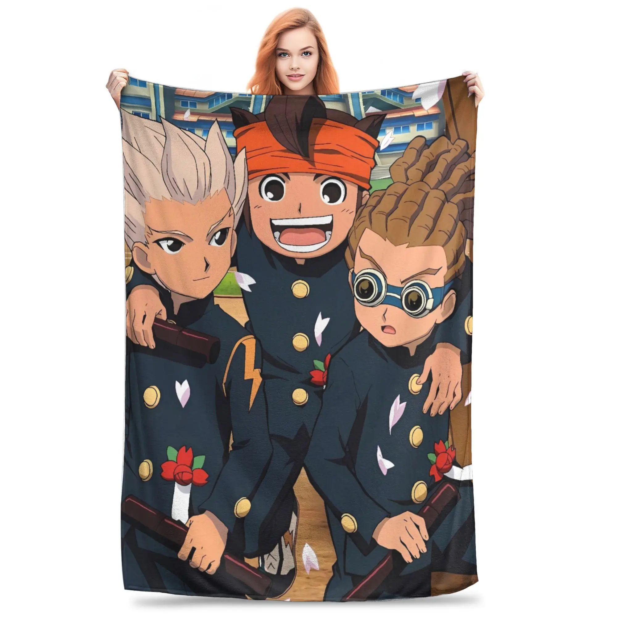 Inazuma Eleven Axel Blaz gouenji  Plush Blankets Girls Boys  Flannel Throw Blanket Bed Soft Customized Quality Bedspread Gift