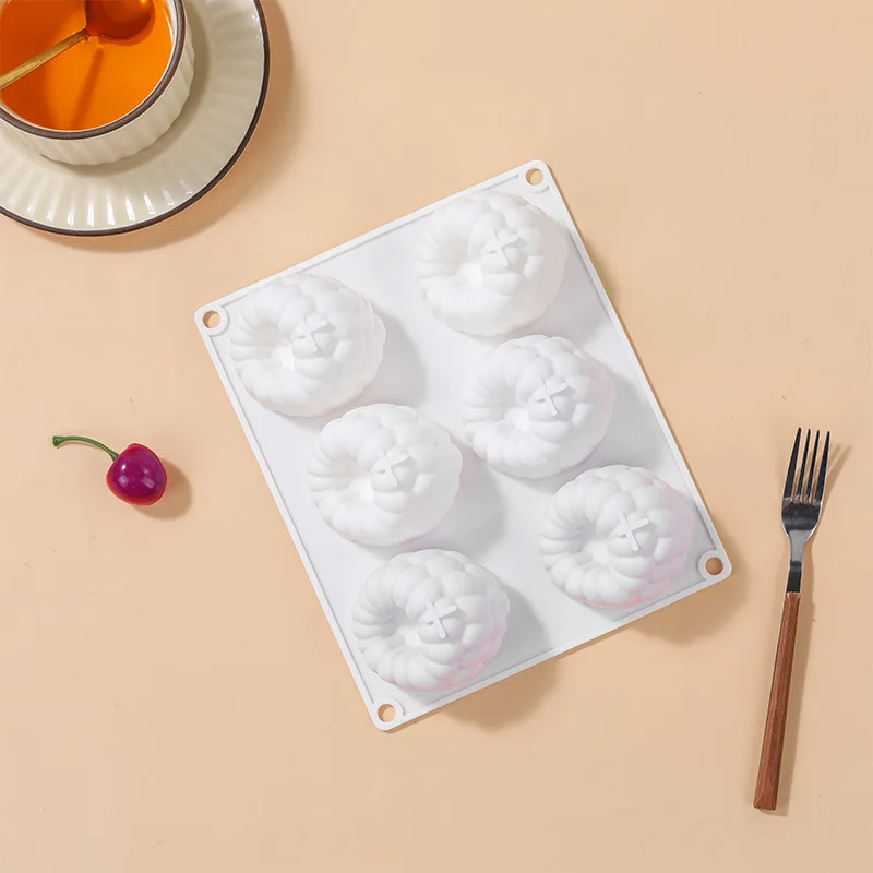 

6 exquisite raspberry mousse cake molds, food grade silicone molds resistant to high temperatures, easy to demold baking