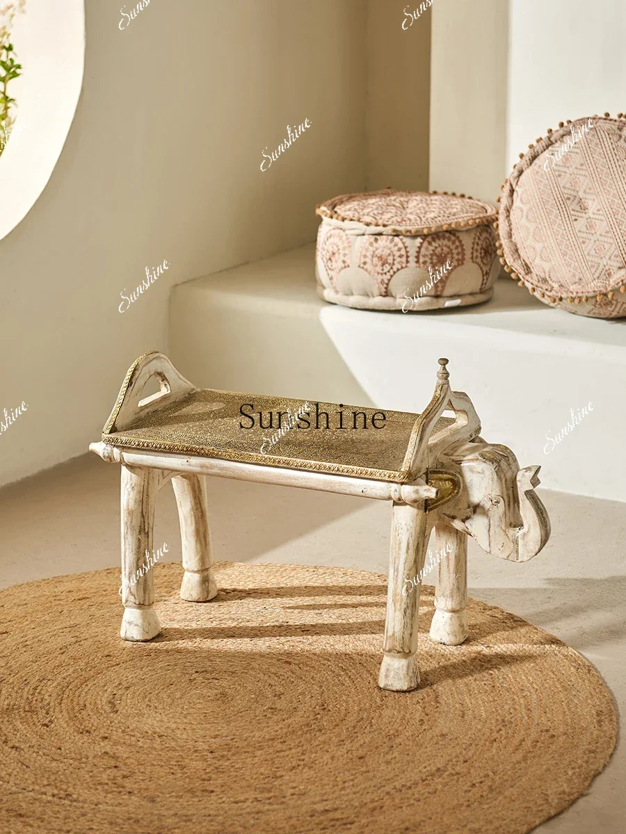 

Elephant small stool living room solid wood coffee tableYY