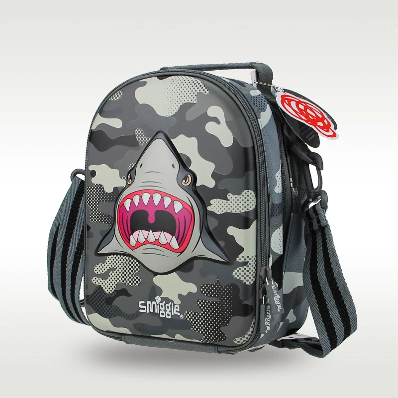 Australia Smiggle original messenger bag light handbag boys lunch bag shark cool shoulder bag fruit lunch box 9 inches