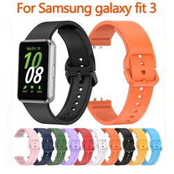 Original Silicone Loop watch Strap for Samsung Galaxy Fit 3 Accessories Smartwatch Sport Rubber Bracelet for galaxy fit 3 Band