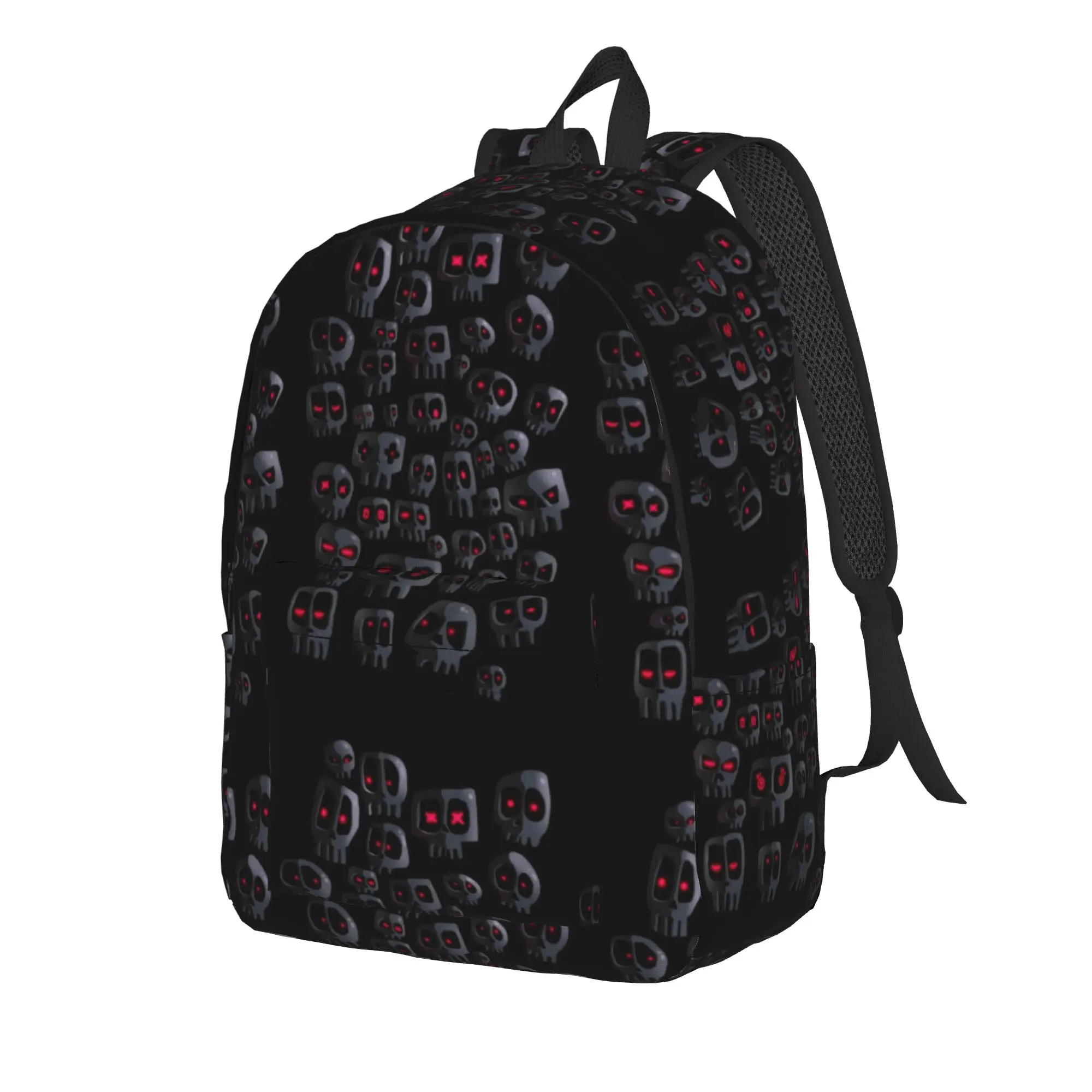Dark Multi skull Horror Pattern Backpack  Men Polyester Sport Backpacks Pattern Streetwear High School Bags Rucksack