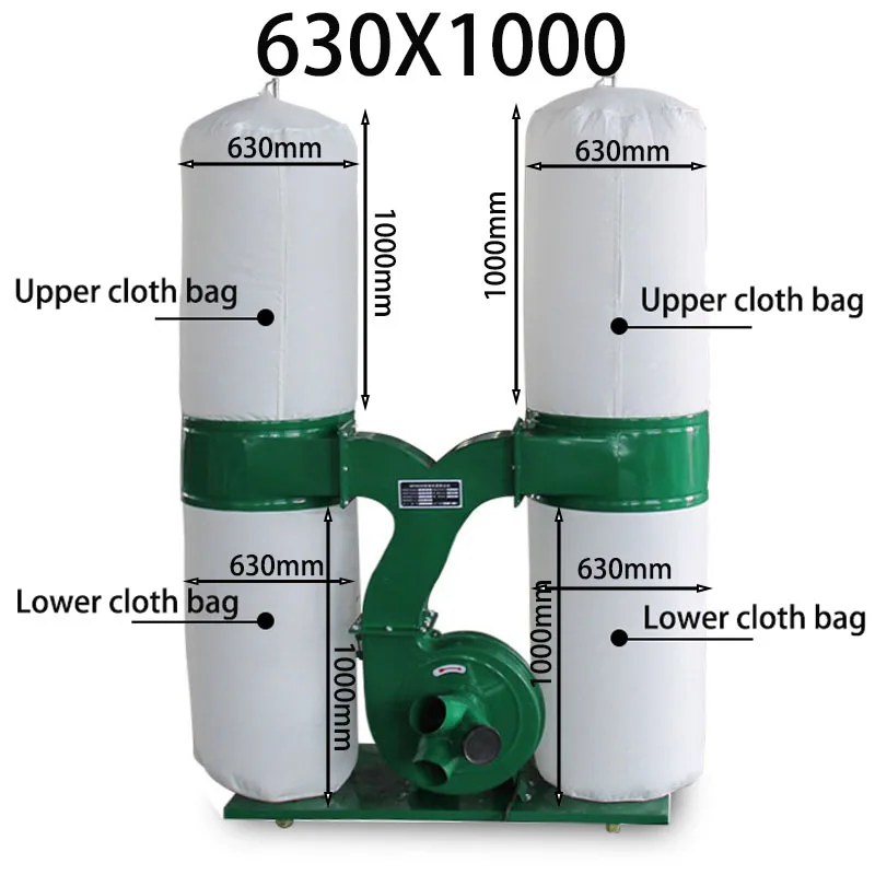 Vacuum Cleaner Blower Dust Suction Bag Lndustrial Woodworking Dust Collection Filter Dust Powder Dustproof Cloth Bag 470mm 630mm