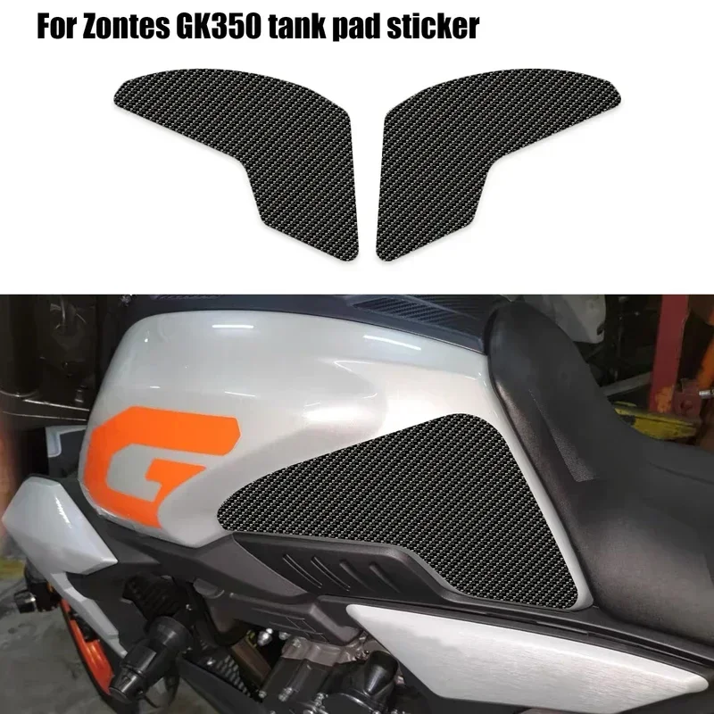 For zontes gk350 GK 350 ZT 350 GK ZT350-GK motorcycle anti slip fuel oil tank pad side knee grip decal protector sticker pads