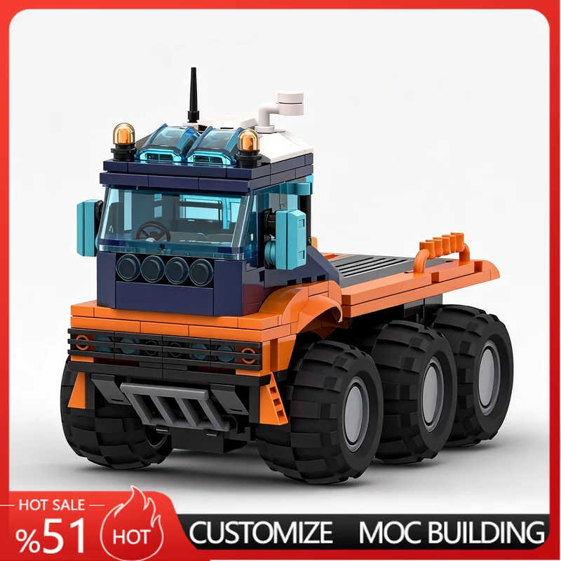 321PCS Arctic Exploration Truck with Diving Boat Transporter Building Blocks Polar Rescue Vehicle Assembly Gift For Collectors