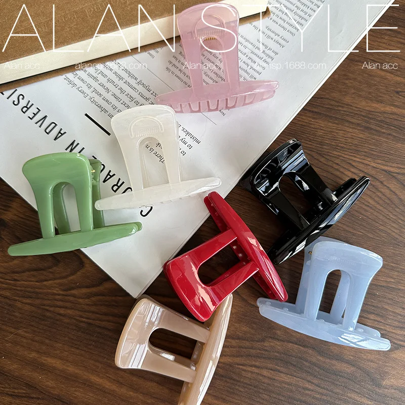 1pc Premium Korean France Style Resin Hair Claw Large Back of Head Shark Clip for Women Volumizing Bun