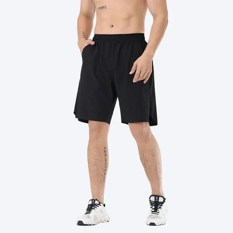 Short de yoga élastique à séchage rapide pour homme, short de course respirant, short d\'entraînement et de fitness, objectifs de sport, été