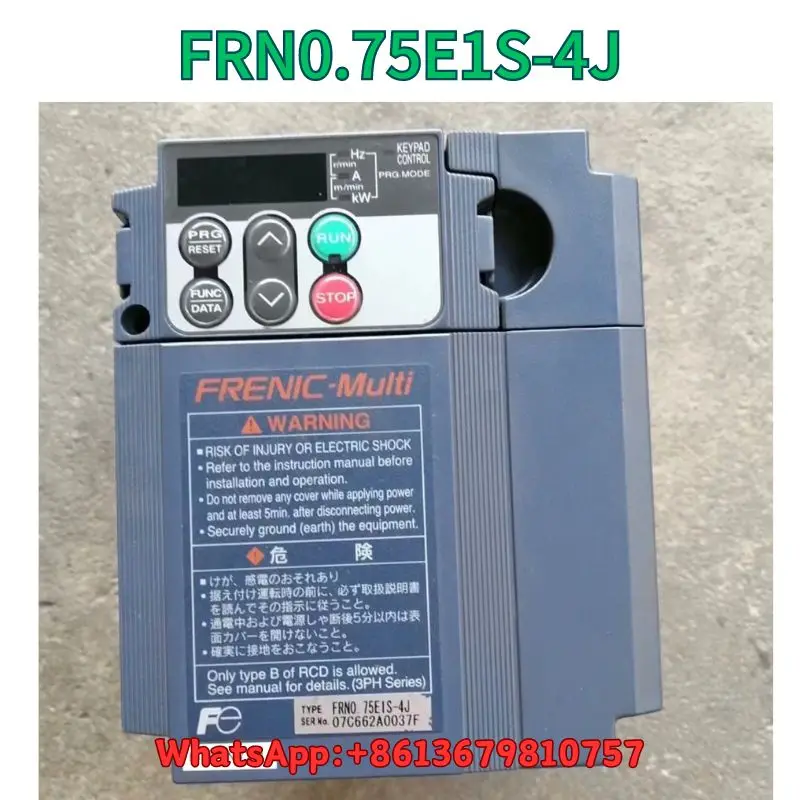 

second-hand Frequency converter FRN0.75E1S-4J test OK Fast Shipping