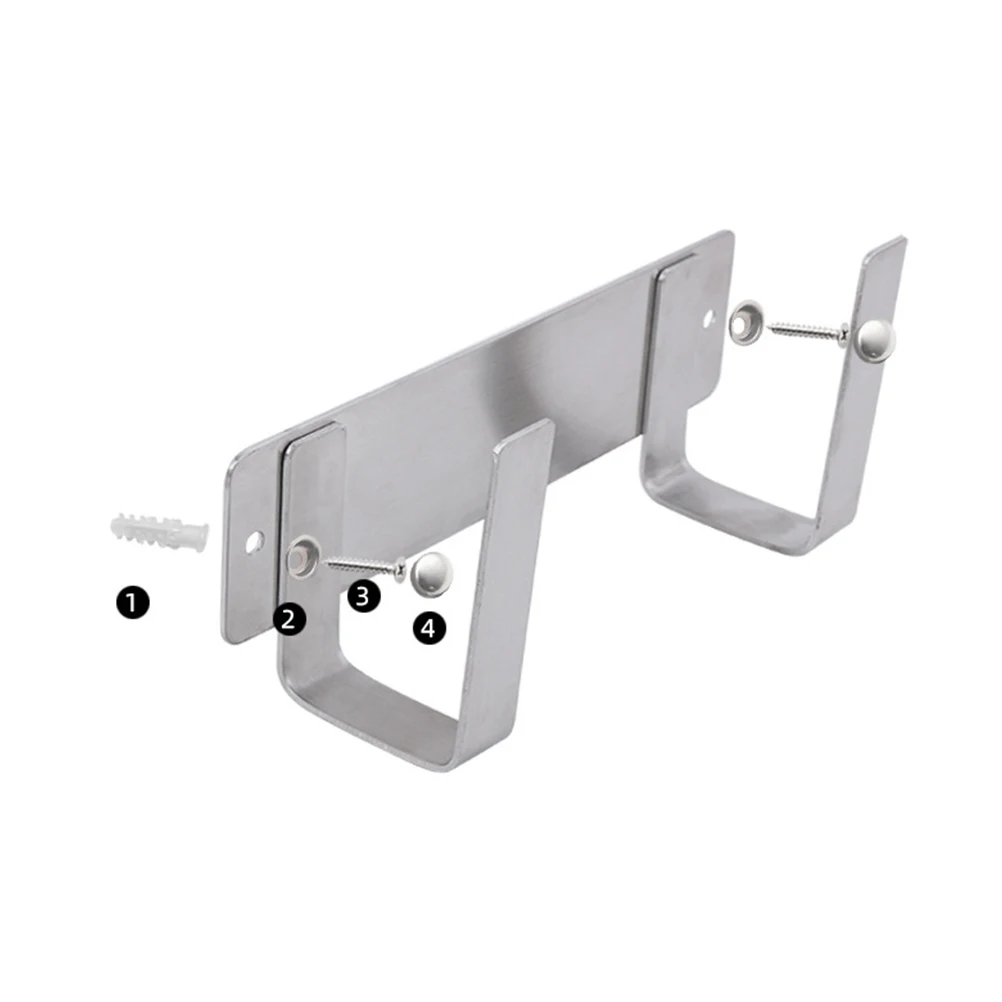 

Wall Mounted Kitchen ganizer Pot Lid Holder Stainless Steel Cooking Tool Rack Shelf Pan Cover Storage Solution