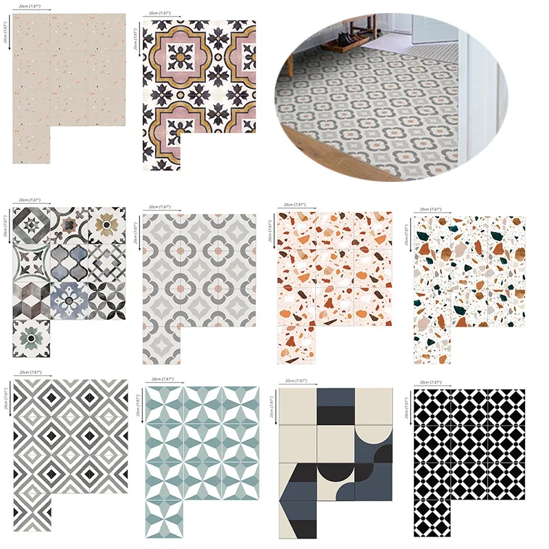 

20 шт. мозаичные наклейки на стену самоклеящиеся водонепроницаемые противоскользящие наклейки с имитацией плитки для ванной комнаты, кухни, украшения дома, наклейки