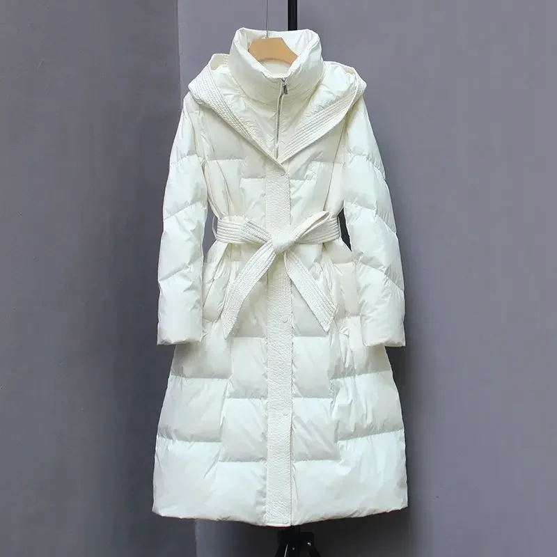 Winter New Thickened Knee-length Down Cotton Clothes, Waist and Thin Jackets, Enlarged Cold-proof Jackets To Keep Warm