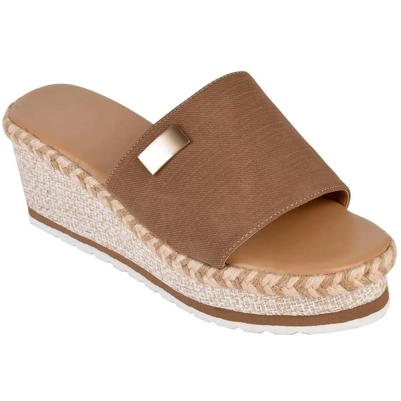 Womens High Heels Sandal Thick Bottom Casual Shoes Ladies Leisure Summer Wedges Sandals Woman Shoes Women Platform Mules Slipper