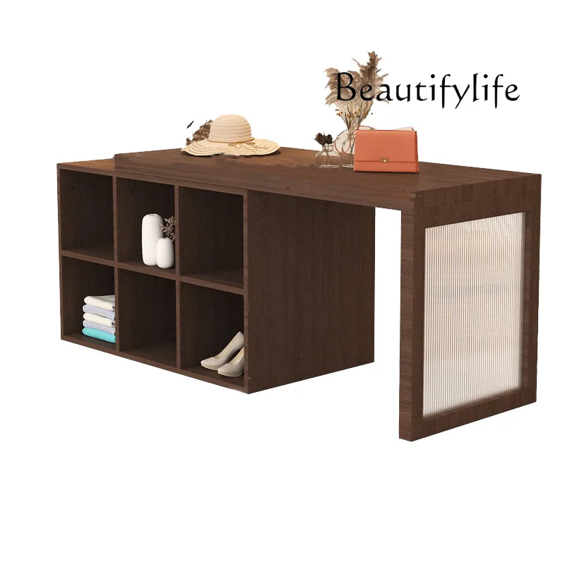 

Clothing store Nakajima cabinet flowing water platform shoe store telescopic display table paint display rack new model