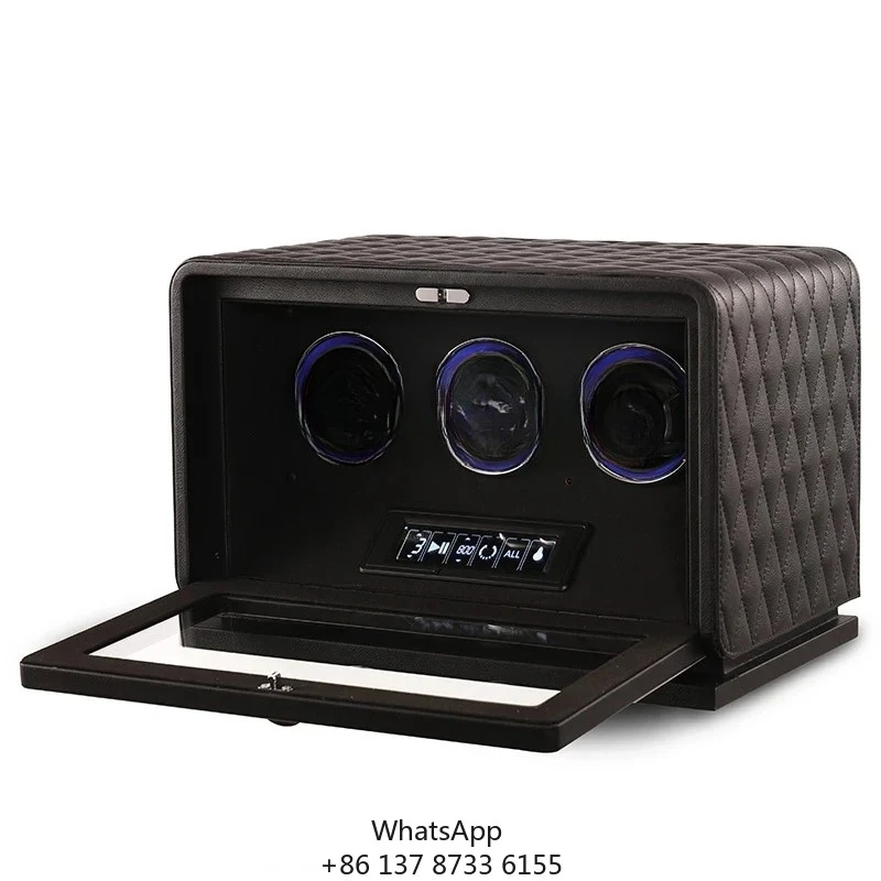 

Luxury Automatic Wooden Watch Winder High Grade Professional Top Chord Silent And Anti-Magnetic For 3 Watches