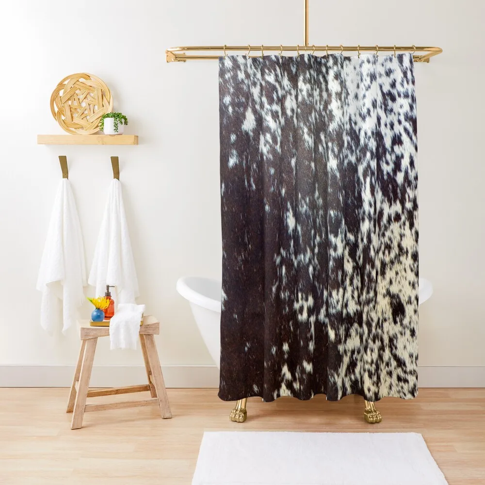 

Faux Spotted Cattle Shower Curtain Toilet Accessories Bathroom Transparent Bathroom Shower Curtain