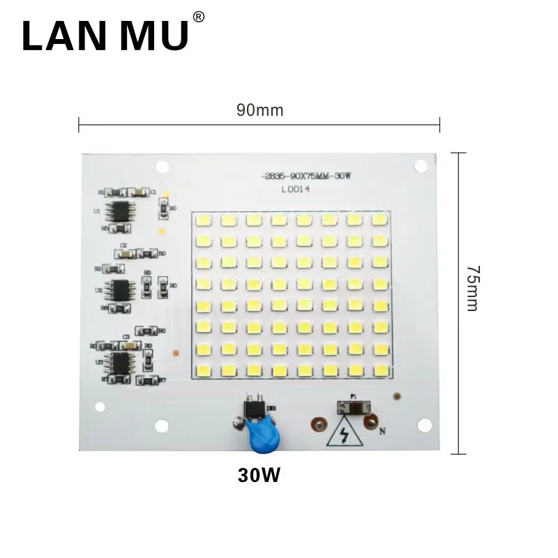 LED Lamp Chips 220V SMD Bulb 2835 Smart IC Led Light Input 10W 20W 30W 50W 100W For Outdoor FloodLight