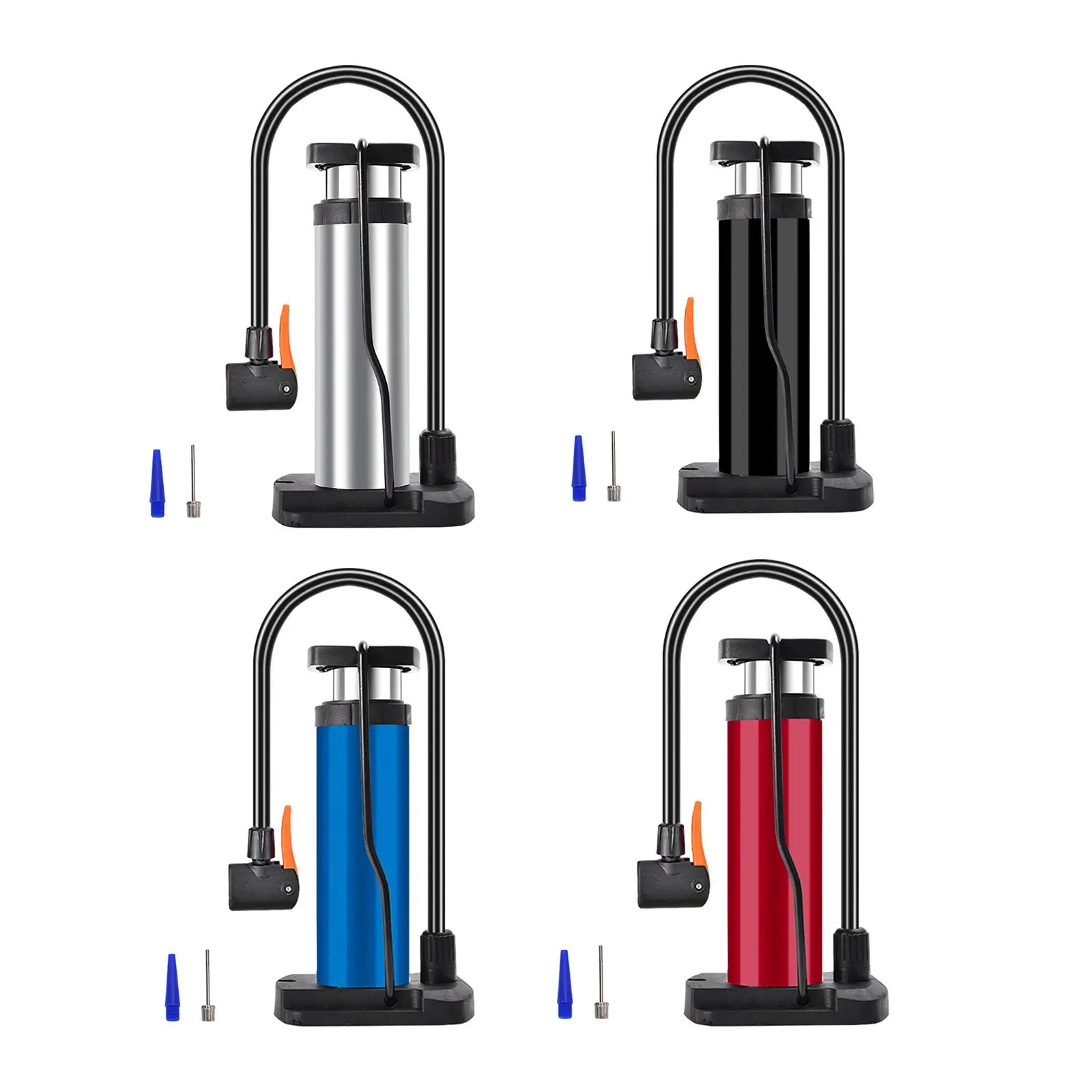 مضخة دراجة مع فوهات منفاخ هواء محمول عالي الضغط لكرات السلة والدراجات النارية والدراجات النارية #3