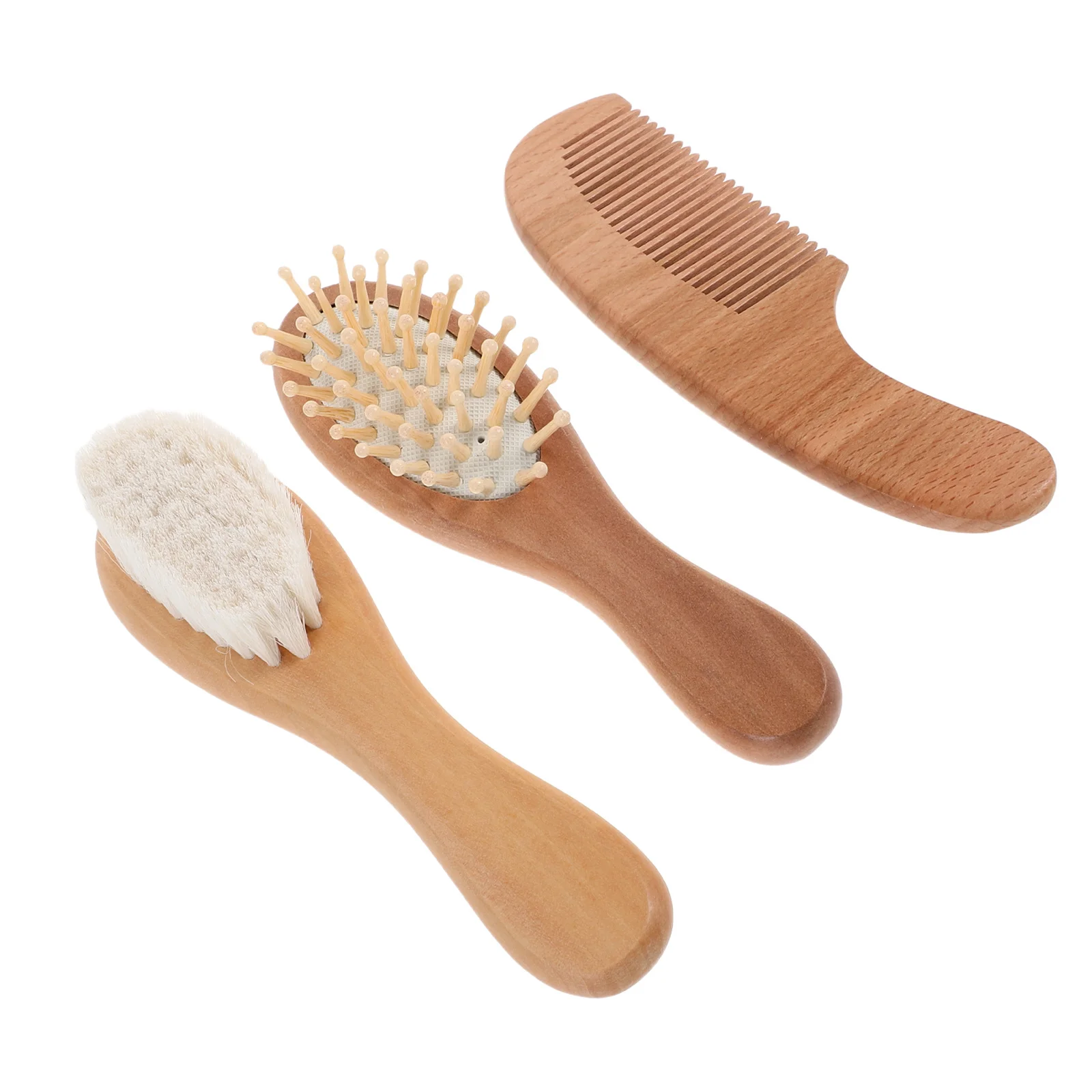 1 مجموعة فرشاة شعر الطفل مشط شعيرات صوف ناعمة لطيف مجموعة العناية بفروة الرأس الوليد الصغار بنين بنات فرشاة شعر مجموعة فرشاة أطفال #4