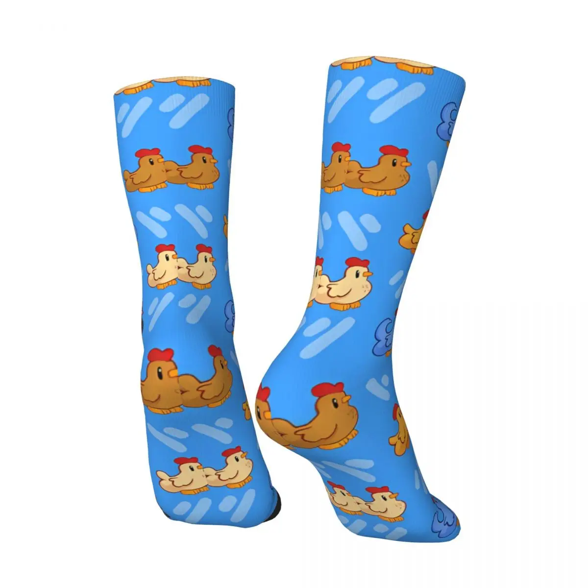 Stardew Chickens Men's Socks Vintage Harajuku Stardew Valley Street Style Novelty Pattern Crew Sock