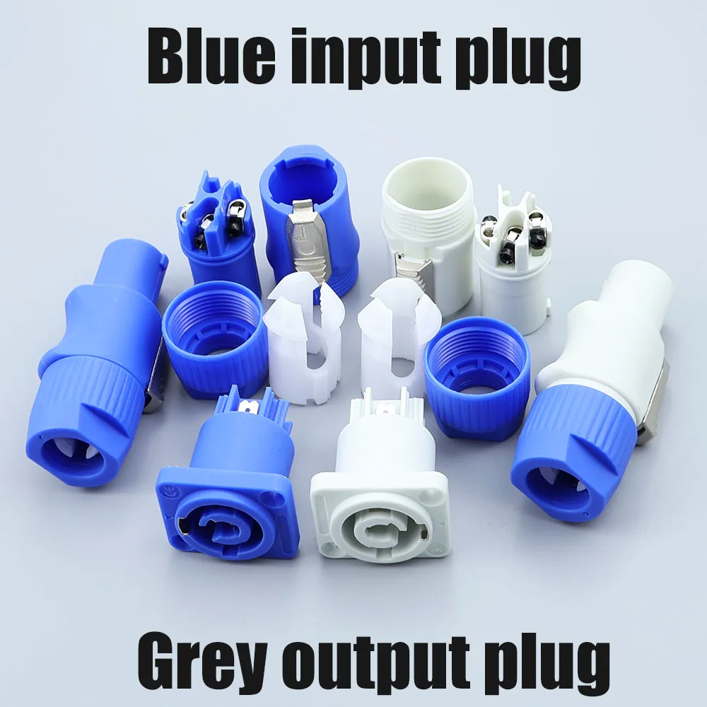 20A Powercon Connector 250V Blue White NAC3FCA NAC3FCB AC Male Plug 3 PIN Socket Stage Light LED Power Cable Plug