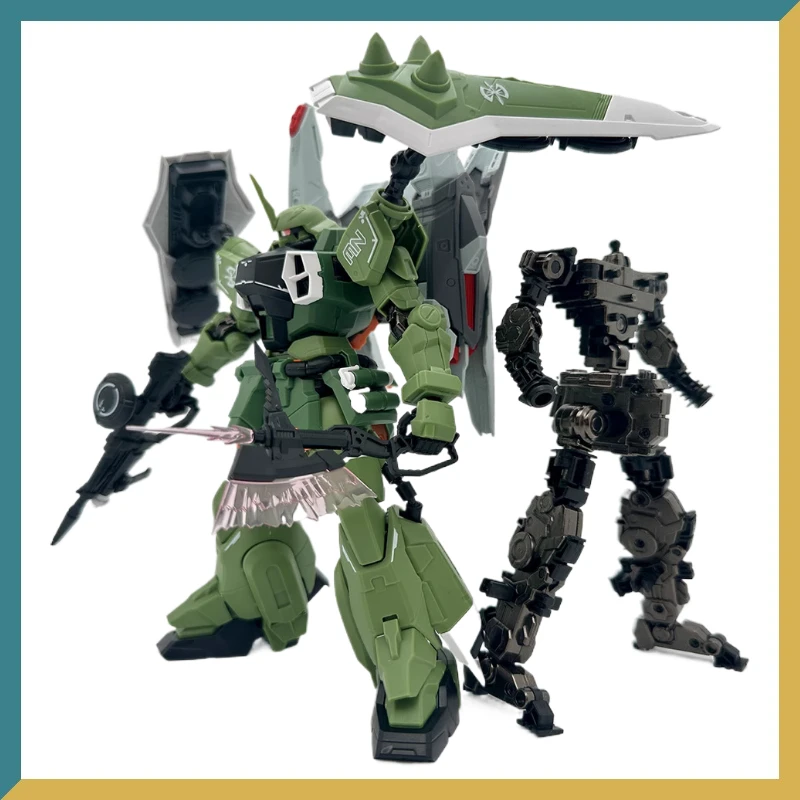 

XZ Model Play MG 1/100 Green Hawthorn Green Zaku with Alloy Skeleton Figures Assembled Model Toy Collection Gift