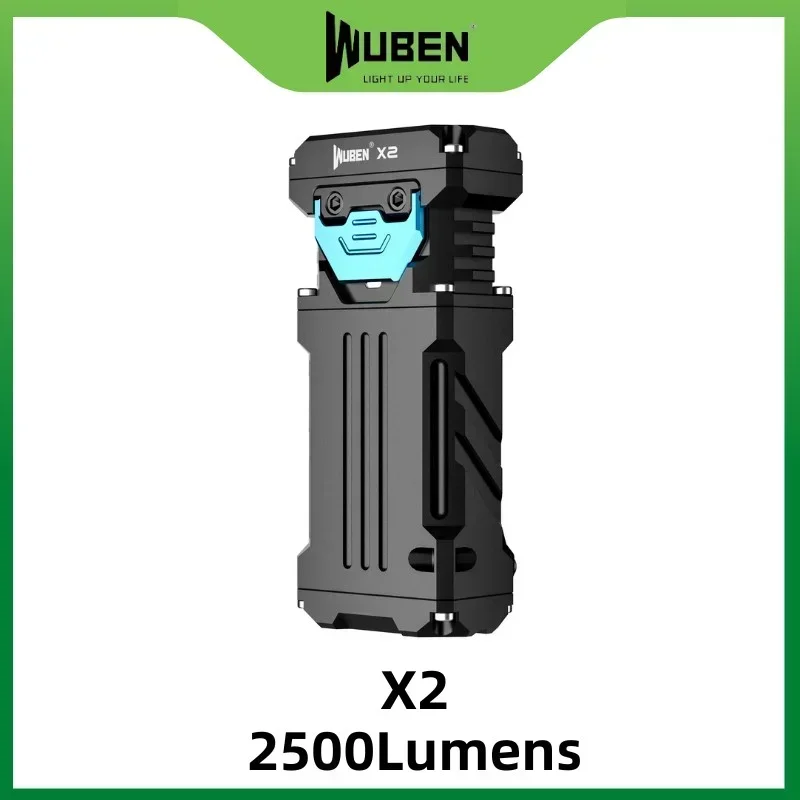 wuben-充電式edc懐中電灯、2500ルーメン、x2