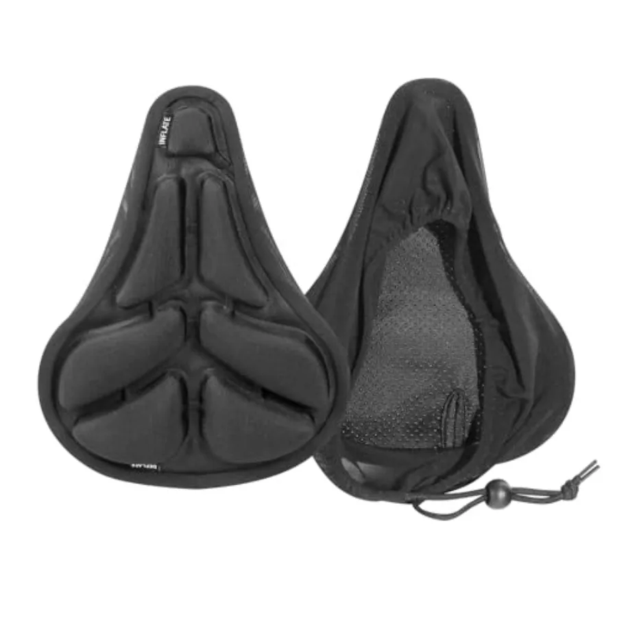 

Bike Seat Cushion - Soft Inflatable Air Cushion Bicycle Seat Cover with Adjustable Pressure - Extra Padding for Comfortable Rid